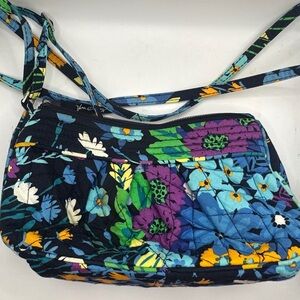 Vera Bradley Blue and Purple Floral Crossbody Bag